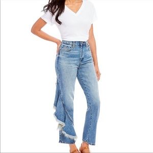 NWT Chelsea & Violet Side Ruffle High Waist Jeans Size 27